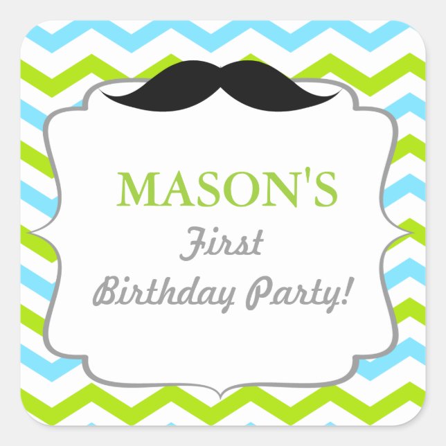 Moustache Petit Homme Favoriser Stickers Phoques (Devant)