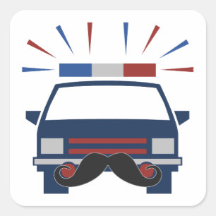 Moustache Police custom stickers