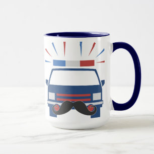 Moustache Police mug - choose style & colour
