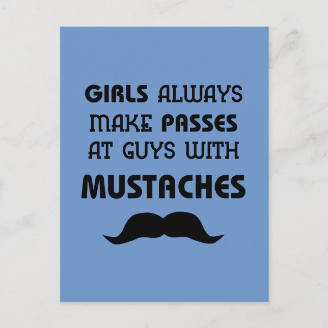Moustache Postcard (Front)