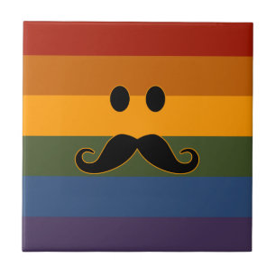 Moustache Pride ceramic tiles