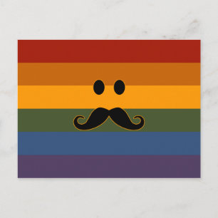 Moustache Pride custom postcard