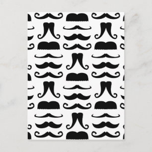 Moustache Print Postcard