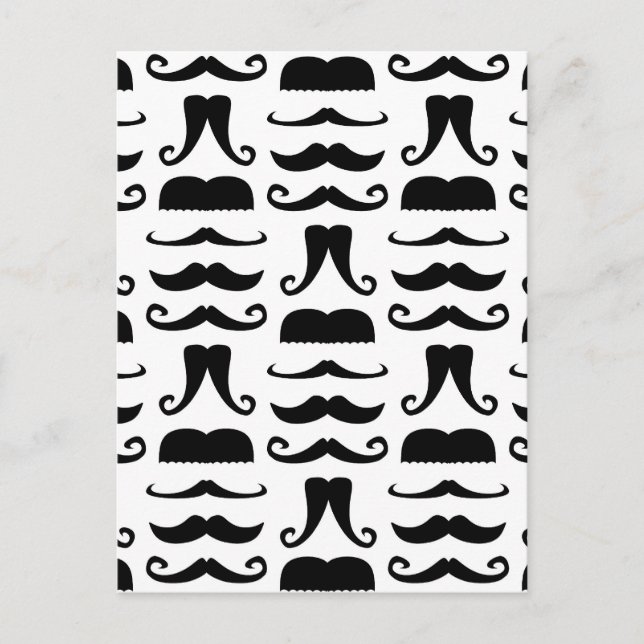 Moustache Print Postcard (Front)