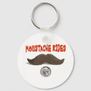 MOUSTACHE RIDES 25 CENTS KEYCHAIN