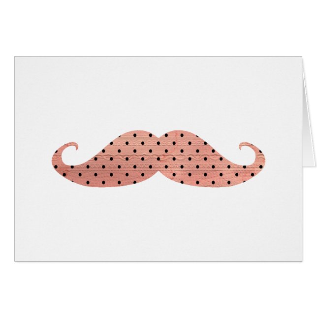 Moustache rose drôle de pois (Devant horizontal)