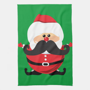Moustache Santa Claus Kitchen Towel