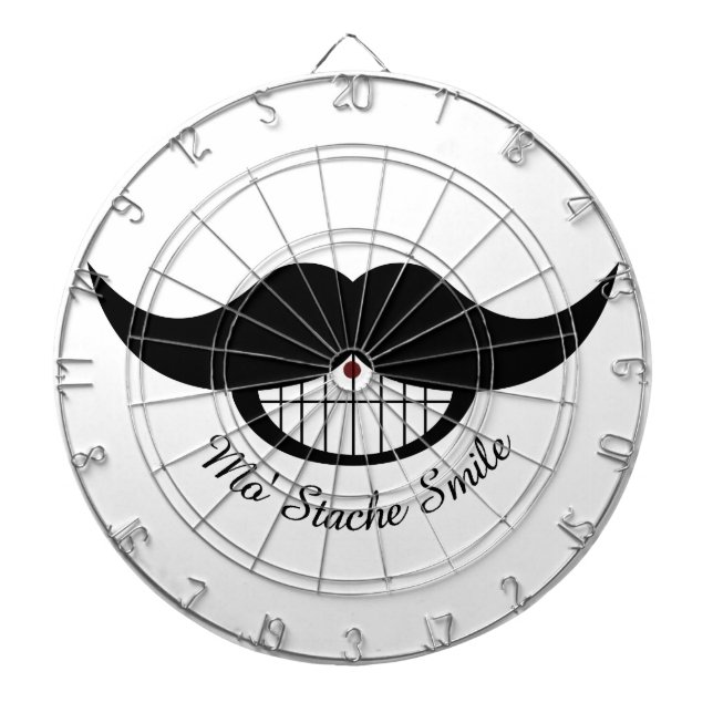 Moustache Smile Dartboard (Front)