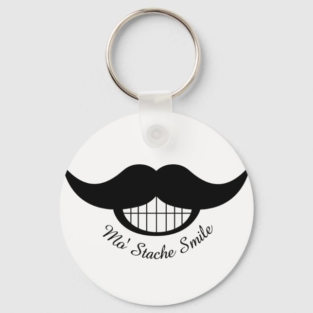 Moustache Smile Keychain (Front)