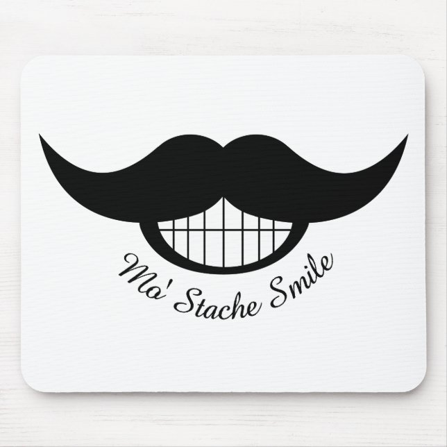 Moustache Smile Mouse Pad (Front)