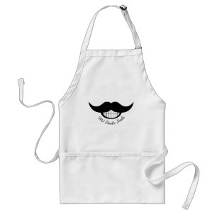 Moustache Smile Standard Apron