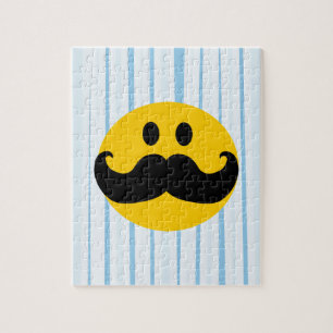 Moustache Smiley Jigsaw Puzzle