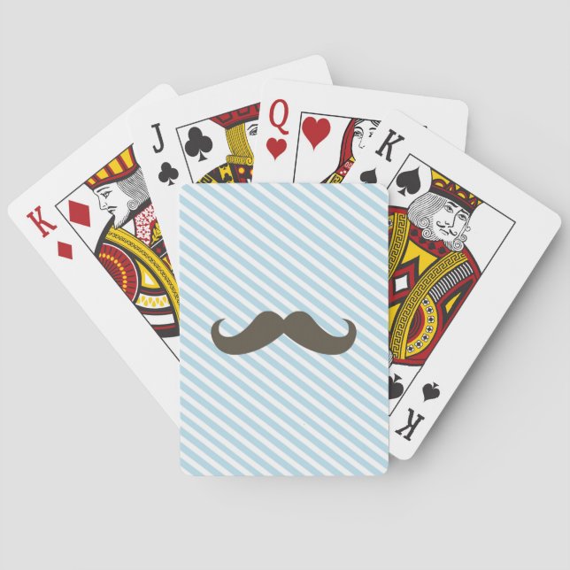 Moustache Standard Face Playing Cards (Back)