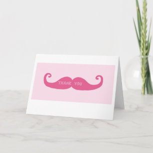 moustache thank you card