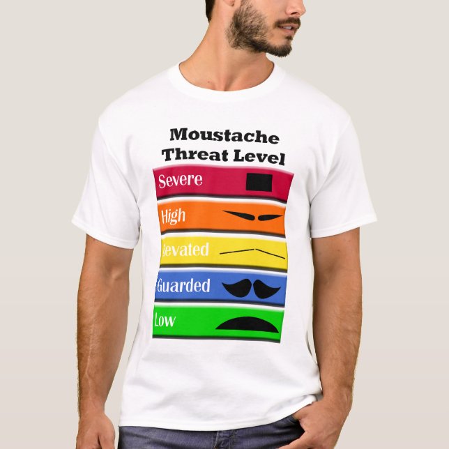 Moustache Threats T-Shirt (Front)