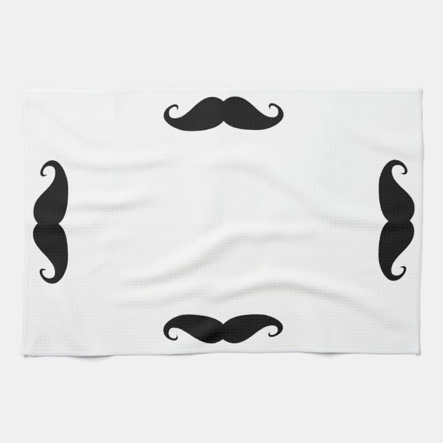 Moustache Towel! Kitchen Towel (Horizontal)