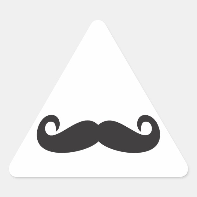 Moustache Triangle Sticker (Front)