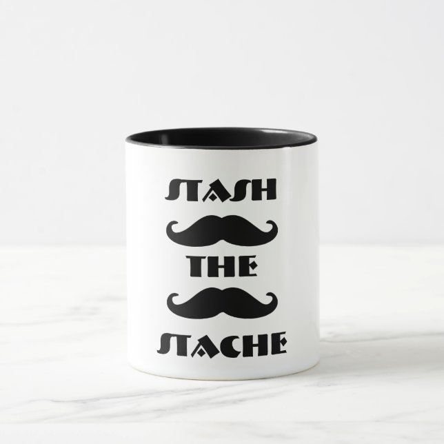 Moustache vintage funny quote mug (Center)