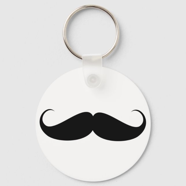 moustache vintage symbol funny moustache keychain (Front)