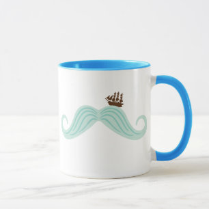 Moustache Waves Mug