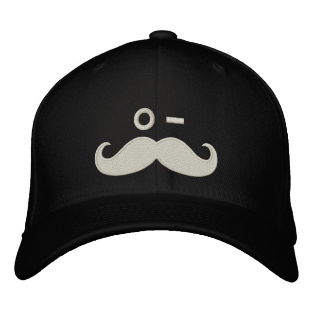 Moustache WINK Embroidered Hat (Front)