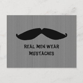 Moustache with Fun Saying Postcard