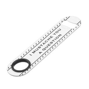 Moustache You A Question Mod Stripe Bar Key