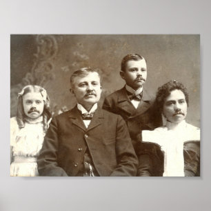 Moustached Ancestors Poster