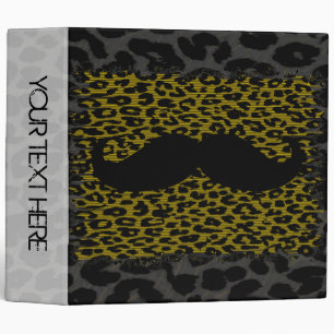 Moustaches and Leopard Print 2 Binder
