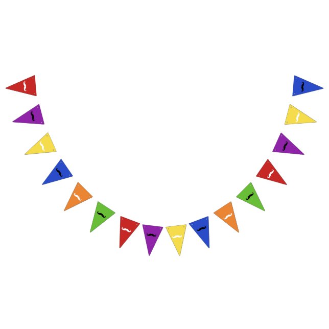 Moustaches Bunting Flags (All)
