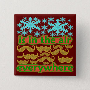 Moustaches Everywhere 2 Inch Square Button