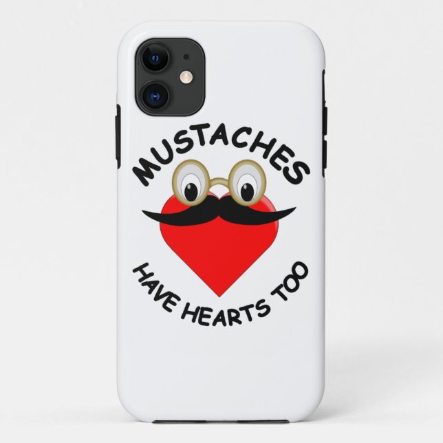 Moustaches Have Hearts Too Case-Mate iPhone Case (Back)