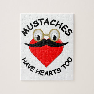 Moustaches Have Hearts Too Jigsaw Puzzle
