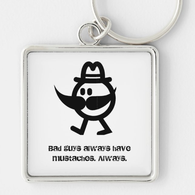 Moustaches Keychain (Front)