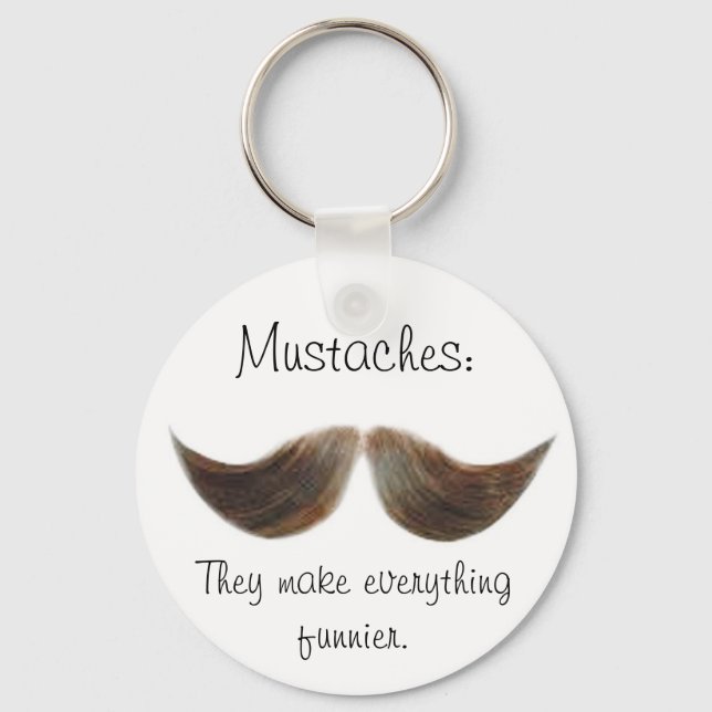 Moustaches Keychain (Front)