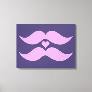 Moustaches roses impression personnalisée