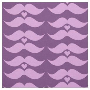 Moustaches roses tissu personnalisé