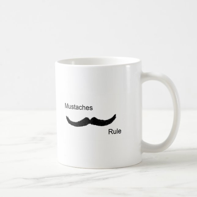 Moustaches Rule Coffee Mug (Right)
