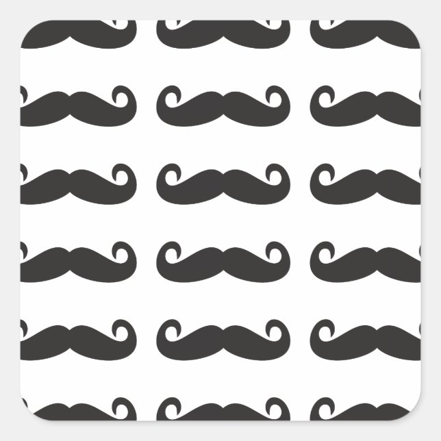 Moustaches Square Sticker (Front)