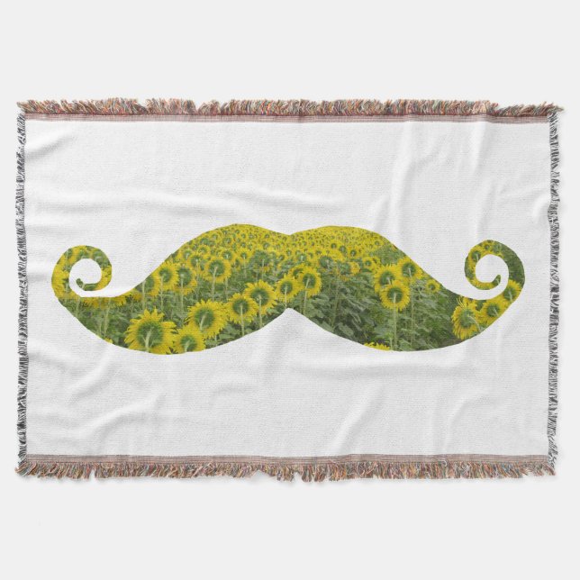 Moustaches Throw Blanket (Front)