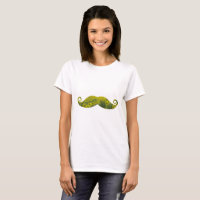 Moustaches Women's Basic T-Shirt, White