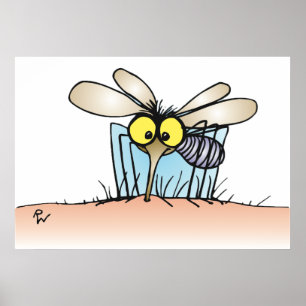 Moustique mordant une affiche de bras