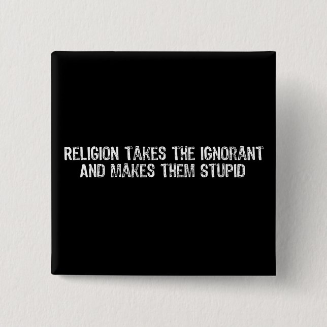 Mouth Breather Truth 2 Inch Square Button (Front)