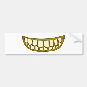 mouth Grinmouth teeth Bumper Sticker