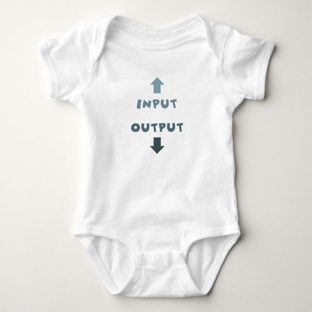Mouth Input and butt Output of a baby Bodysuit (Front)