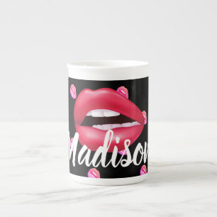 Mouth Lipstick Makeup Beauty Custom Personalized Bone China Mug
