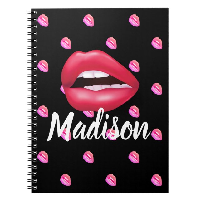 Mouth Lipstick Makeup Beauty Custom Personalized Notebook (Front)