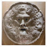 Mouth of Truth Tile<br><div class="desc">The replica of the Mouth of Truth (Bocca della Verita),  a huge marble mask said to bite the hand of those who lied in Rome,  Italy.</div>