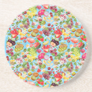 Mouth-watering Tropical Fruits Coaster