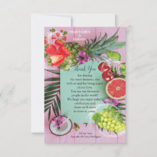 Mouth-watering Tropical Fruits Thank you RSVP Card